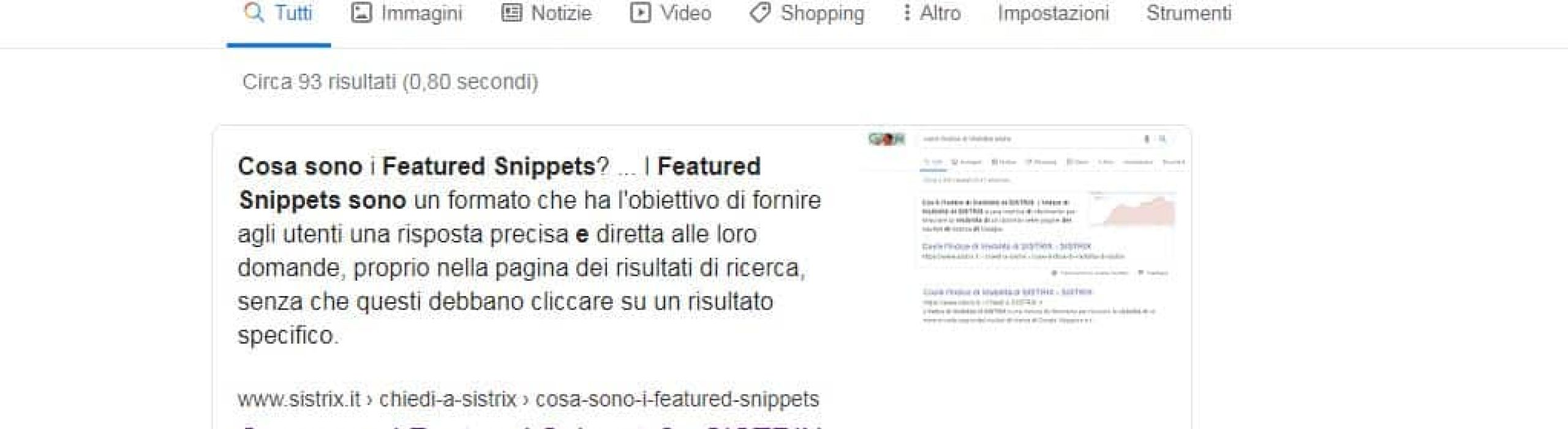 featured snippets